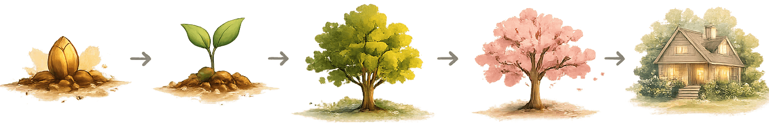 Your family garden journey progression